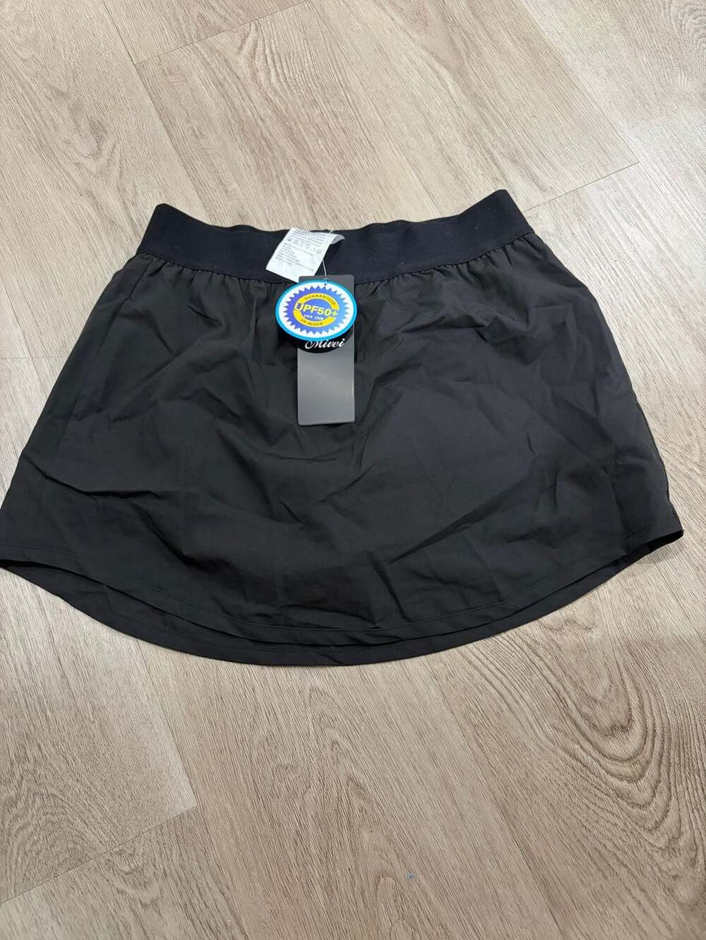 Mivei Black Athletic Skort with Built-In Shorts Size S UPF 50+